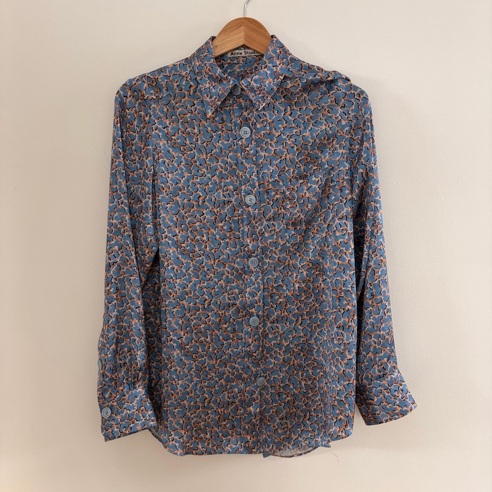 Acne Studios Blue Patterned Shirt